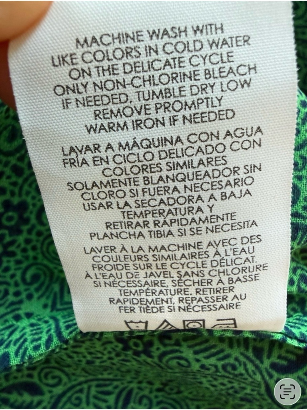 CAbi Green Paisley V-Neck Sheer Blouse Size S Lightweight Flowy Casual - Picture 6 of 14